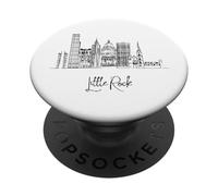 Paisaje urbano de Little Rock Arkansas Skyline US Travel Souvenirs PopSockets PopGrip Adhesivo