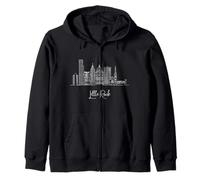 Paisaje urbano de Little Rock Arkansas Skyline US Travel Souvenirs Sudadera con Capucha