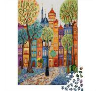 Paisaje Urbano, Edificios de diversas Formas y tamaños 1000 Piezas Rompecabezas para Adultos para Amantes O Amigos Imposable 70x50cm/1000pcs