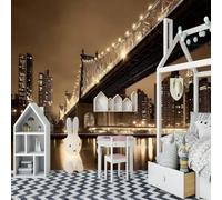 Paisaje urbano, paisaje, arquitectura, automóvil, multicolor, mural de pared 3D para dormitorio, sala de estar, fondo de sofá o TV - Papel tapiz no tejido para decoración de pared, pegatinas de 350 cm
