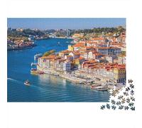 Paisaje Urbano Puzzle de Papel 1000 Piezas para Adultos Relajante Vista de Puerto Decoración de Pared 38x26cm/1000pcs