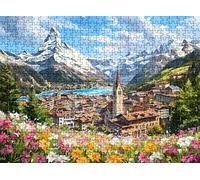 Paisaje Villa Puzzle 6000 Piezas Adultos, Rompecabezas con Letras en la Parte Posterior - Piezas Que Encajan Perfectamente, Reto de Concentración, Regalo para Mujer y Decor, 179.5 x 105.5 cm w0-380