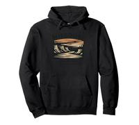 Paisaje Vintage de Missouri con Ríos y Montañas Sudadera con Capucha