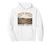 Paisaje Vintage del Silencio y Cielo de Dakota del Sur Sudadera con Capucha