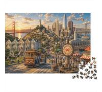 Paisajes de San Francisco Puzzle 1000 Piezas, Juguete Educativo Regalo