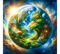 Paisajes de Tierra Verde Puzzle de 500 Piezas,45x45 cm Rompecabezas DIY,Entretenimiento Creativo,Rompecabezas para Adultos,Juego de Habilidad para Toda la Familia