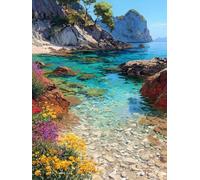 Paisajes Lagos Y MontañAs Diamond Painting Adultos Kits, 5D Taladro Redondo Diamantes Painting Niños Pintura, Diamant Art Bordado Punto Cruz Cuadros, Art Mosaico Decoración Pared Del 90x120cm hJ8-402