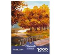 paisajes otoño Puzzle Imposible,desafío for Adults Interesante Entretenimiento Creativo 1000 Piezas Obra De Arte De Juego De para Adultos Y Niños A Partir De 12 Años 38x26cm/1000pcs