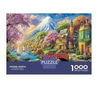 Paisajes París 1000 Piezas del Rompecabezas para Viajes Sin Estrés Cartón Grueso Ciudad Fujishan Juego De Rompecabezas con Alivio, Un Rompecabezas Ideal para Viajeros 38x26cm