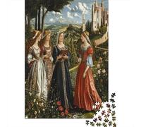 Paisajes renacentistas Elegant Figures Jardíns and Classical Architecture Rompecabezas Sostenibles Estampados para Adultos De Madera De 70x50cm/1000pcs