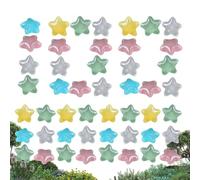 Paisajísticas,100 Piezas de Resina, Decoración con sin Pilas - Piedras Decorativas Jardín Con Forma De Estrella | Caminos Patio Exterior Bancales Elevados Macetas Entusiastas Profesionales