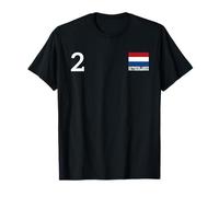 PAÍSES Bajos Número 2 Bandera Nacional Patrimonio País Camiseta