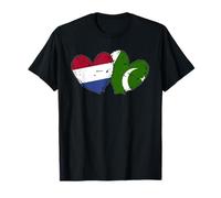 Países Bajos Pakistán Corazón Banderas Cultura Pakistaní Holandesa Camiseta