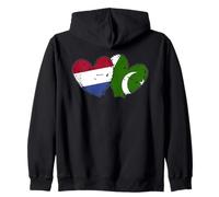 Países Bajos Pakistán Corazón Banderas Cultura Pakistaní Holandesa Sudadera con Capucha