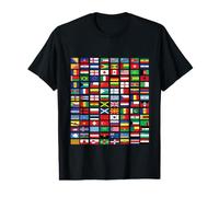 Países Banderas niñas, mapas del Mundo niños, mapas del Mundo niños. Camiseta gráfica económica
