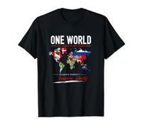Países Banderas niñas, mapas del Mundo niños, mapas del Mundo niños Camiseta gráfica económica