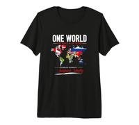 Países Banderas niñas, mapas del Mundo niños, mapas del Mundo niños Camiseta Premium