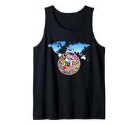 Países Banderas niñas, mapas del Mundo niños, mapas del Mundo niños. Camiseta sin Mangas