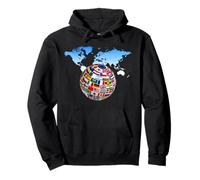 Países Banderas niñas, mapas del Mundo niños, mapas del Mundo niños. Sudadera con Capucha