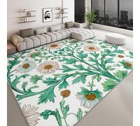 Paisley Alfombra de 180 x 240 cm, fácil de limpiar, diseño rústico, estilo campo, botánico floral, de pelo corto, para salón, dormitorio, comedor, pasillo, habitación juvenil, suave, lavable