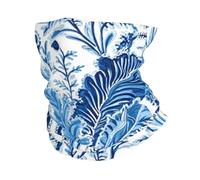 Paisley Azul Y Blancos 11 Polainas De Cuello Impreso Pañuelo De Cabeza Respirable Pasamontañas para Deportes Ciclismo Caza 25X50Cm