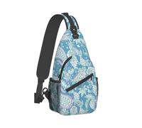Paisley Floral Crossbody Sling Mochila Sling Bag Casual Daypack Pecho Bolsa Cinturón Bolsa para Viajes Ciclismo Correr