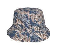 Paisley Floral Oriental étnico Cubo Sombreros para Hombres Mujeres Playa Viaje Cubo Sombrero Verano al Aire Libre Plegable Pescador Sol Sombrero Negro