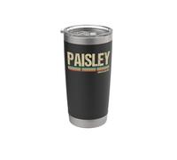 PAISLEY Nombre Apellido Retro Vintage Cumpleaños Vaso térmico de acero inoxidable de doble pared