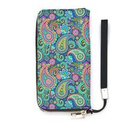 Paisley Psyche - Cartera delgada para mujer, bolso largo, bonito bolso de mano, tarjetero
