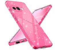 Paitech Glitter Funda para Google Pixel 9A, Protección Completa Lente Cámara, Carcasa TPU Suave Delgada con Acabado Brillante, Antigolpes Caídas Protectora Caso para Pixel 9A, Rosa