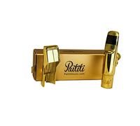 Paititi Boquilla de metal para saxofón alto chapado en oro profesional #6
