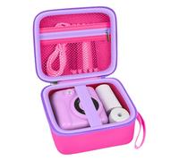 PAIYULE Funda compatible con cámara instantánea para cámaras de video digitales, soporte de almacenamiento, bolsa de cámara y papel de impresión, rosa brillante, Sencillo