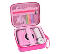 PAIYULE Funda compatible con cámara instantánea para cámaras de video digitales, soporte de almacenamiento, bolsa de cámara y papel de impresión, Pink, Sencillo