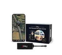 PAJ Vehicle Finder Mini - Localizador GPS 4G para Coche, Moto, Camión y Otros Vehículos, Alarmas Antirrobo, Conexión Directa a Batería, Seguimiento en Tiempo Real + Historial de Rutas - Cable 1m