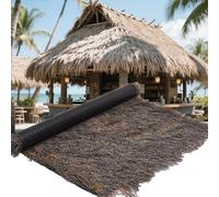 Paja Artificial Decoración De Techo,1.6×65.6ft Rollos De Paja Artificial Incombustible,Palapa De Paja Para Techo De Jardín,Impermeable Paja Sintetica Para Techo,Tiki Bar(Size:1*5m(3.2*16.4ft))