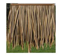 Paja De Imitación Plástico Ignífugo Techo Decorativo Gazebo Sombrilla De Playa Paja Falsa Techo De Paja A Prueba De Fuego Habitación De Madera De Paja Decoración Del Pabellón 0.5X0.5m(Yellow5,15pcs)