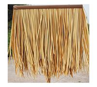 Paja De Imitación Plástico Ignífugo Techo Decorativo Gazebo Sombrilla De Playa Paja Falsa Techo De Paja A Prueba De Fuego Habitación De Madera De Paja Decoración Del Pabellón 0.5X0.5m(Yellow4,10pcs)