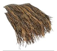 Paja Falsa Artificial Techo Panel de PE Cubierta Hierba Teja Palma Mexicana | Techo Artificial de Paja para Tiki Bar Jardín Gazebo Sombrilla Tejado Exótico(Dark Yellow,8Pcs)
