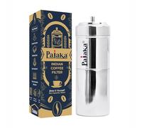 PAJAKA Cafetera con filtro del sur de la India, 250 ml, taza de 4 a 6 tazas Madras Kaapi Kappi, máquina de decocción por goteo, de acero inoxidable, tamaño mediano para el hogar y la cocina