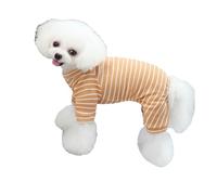 Pajama de Perros a Rayas Softy Skin-frangelas con Ropa de Cachorro Tibia Adecuada para Uso Interno y al Aire Libre (Metro)