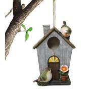 Pajarera, carcasa impermeable de resina con un tapón extraíble como refugio para pájaros, nido para cacatúas, para amantes, para casa y jardín, para interior y exterior, para