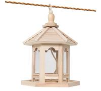 Pajarera Colgante - de Madera | de pinzones para decoración de jardín al Aire Libre, Paquete de 1, Accesorios de alimentación para árboles de jardín, Naturaleza, Parque agrícola