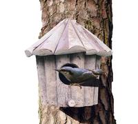 Pajarera | Con techo y anidación Refugio De Madera - Colibrí Para La Decoración Del Jardín - Para Jardín Al Aire Libre Ventana Invierno Árbol Rey Invierno Periquito Aves Amantes de las Aves