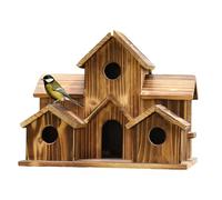 Pajarera de madera, rústica y decorativa para exteriores, con varios agujeros de , con para el jardín, para uso en jardín, balcón, césped y senderos