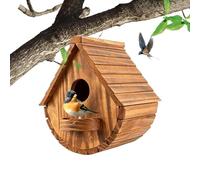 Pajarera | en forma de lágrima resistente a la intemperie | Casa de colibrí Hábitat de abejas | para pájaros azules, pinzones, gorriones salvajes, jardín, patio, terraza, balcón