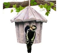 Pajarera Para Aire Libre - Madera Decorativa Con Un Techo,Casa De Pájaros Decoración Del Jardín - Para Rey Invierno Gorrión Pinzón Periquito Árbol De Pájaro Al Aire Libre Jardín Mujeres