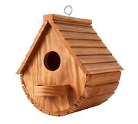 Pajarera para colgar, nido para pájaros, nido para pájaros silvestres, caja nido estable, casa de pájaros, resistente a la intemperie y duradera para cualquier tamaño de jardín al aire libre, árbol o