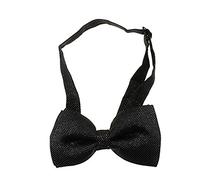 Pajarita de esmoquin para hombre, diseño con purpurina, ajustable negro negro Talla única