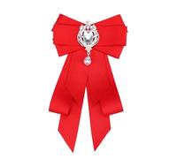 Pajarita Elegante clásico Retro gran pajarita corbata de cuello ramillete diamantes imitación for mujeres corbatas formales(Color32)