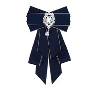 Pajarita Elegante clásico Retro gran pajarita corbata de cuello ramillete diamantes imitación for mujeres corbatas formales(Color11)